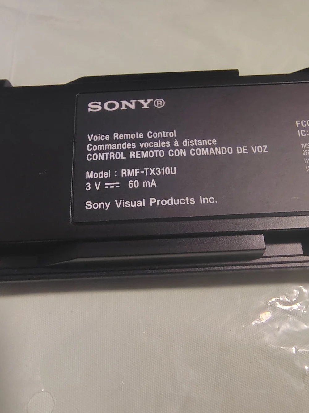 Genuine Sony RMF-TX310U OEM Smart Voice Remote Control